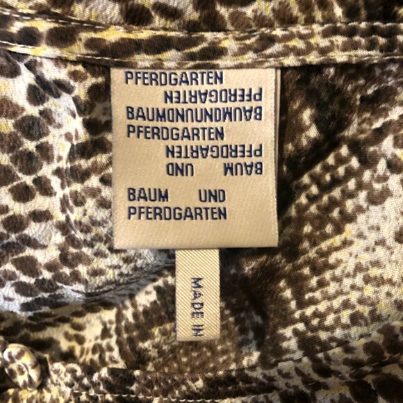 Baum Und Pferdgarten silk blend yellow snake print Adya dress - Picture 5 of 6